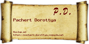 Pachert Dorottya névjegykártya
